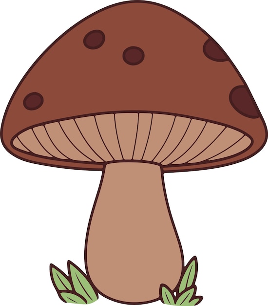 cute mushroom clipart