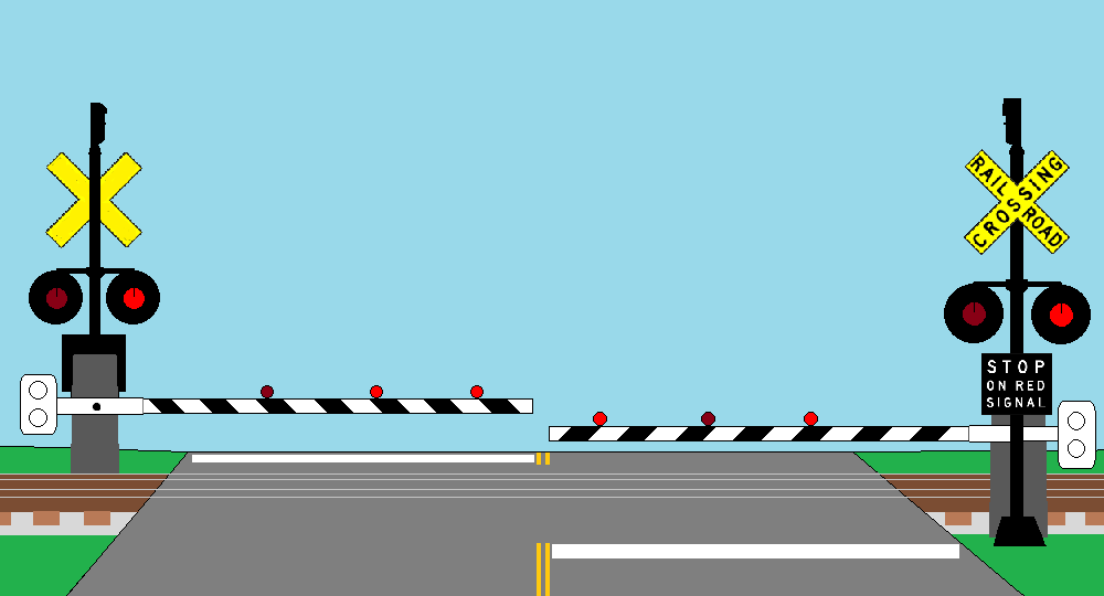 railroad crossing gates clipart