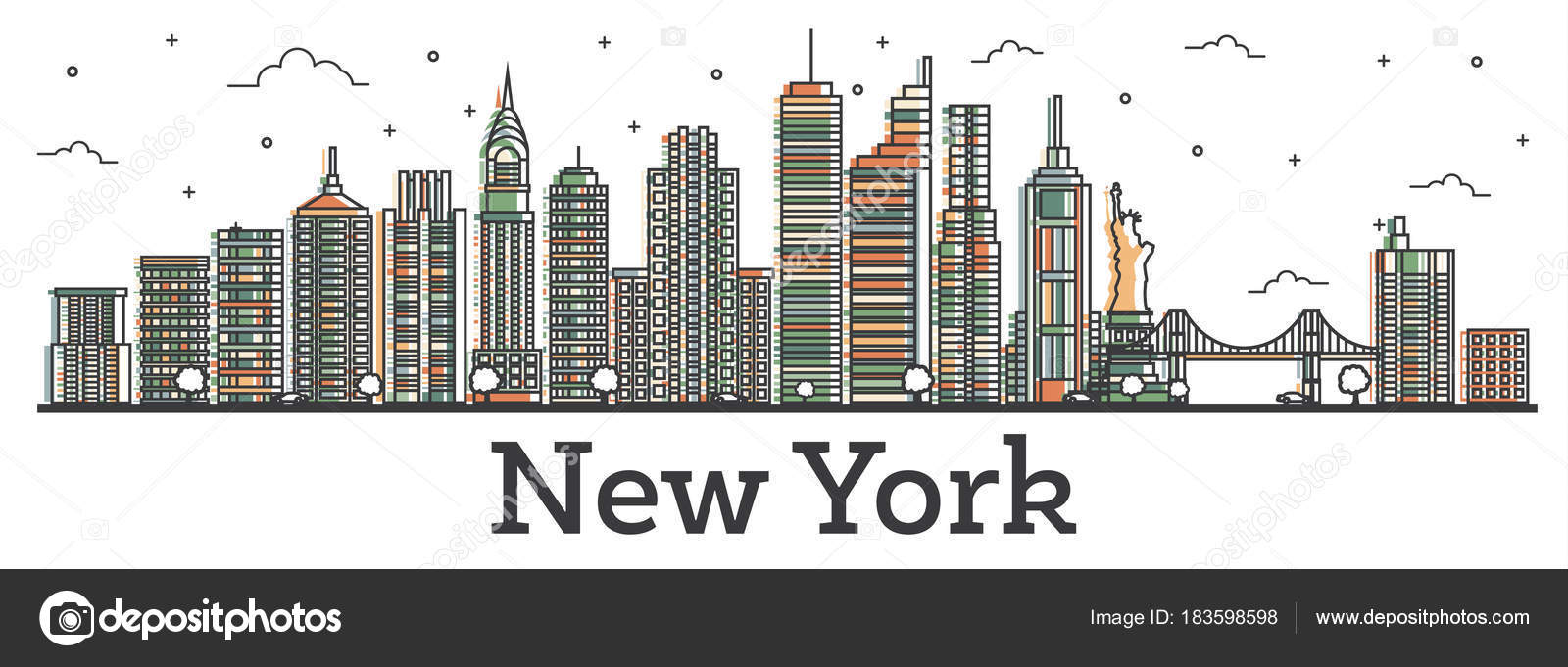 new york city skyline clipart