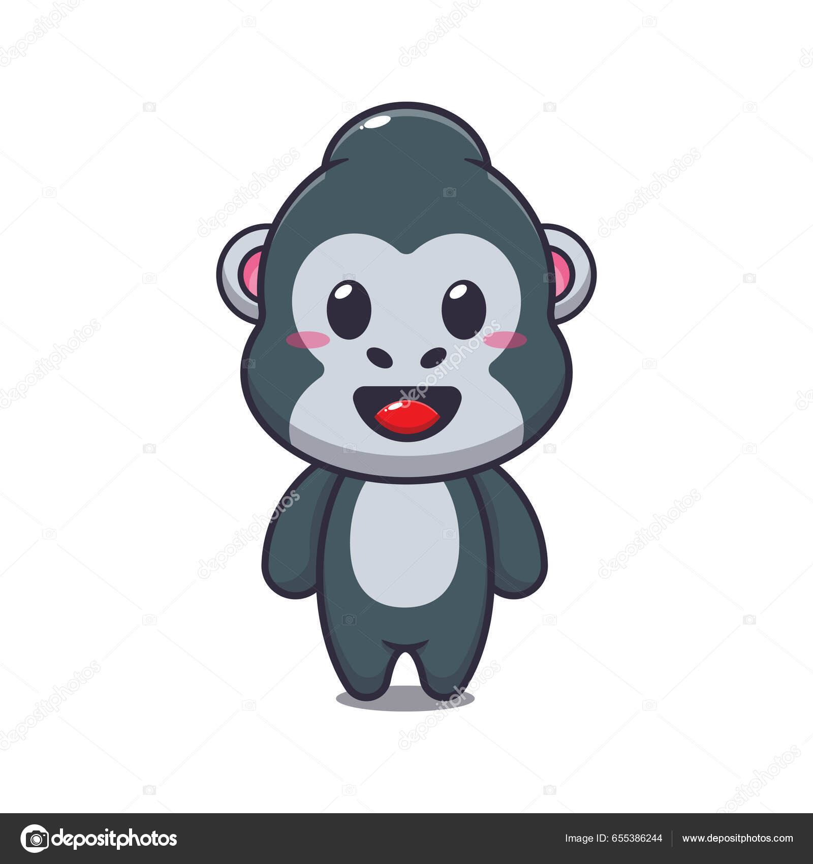 cute gorilla clipart