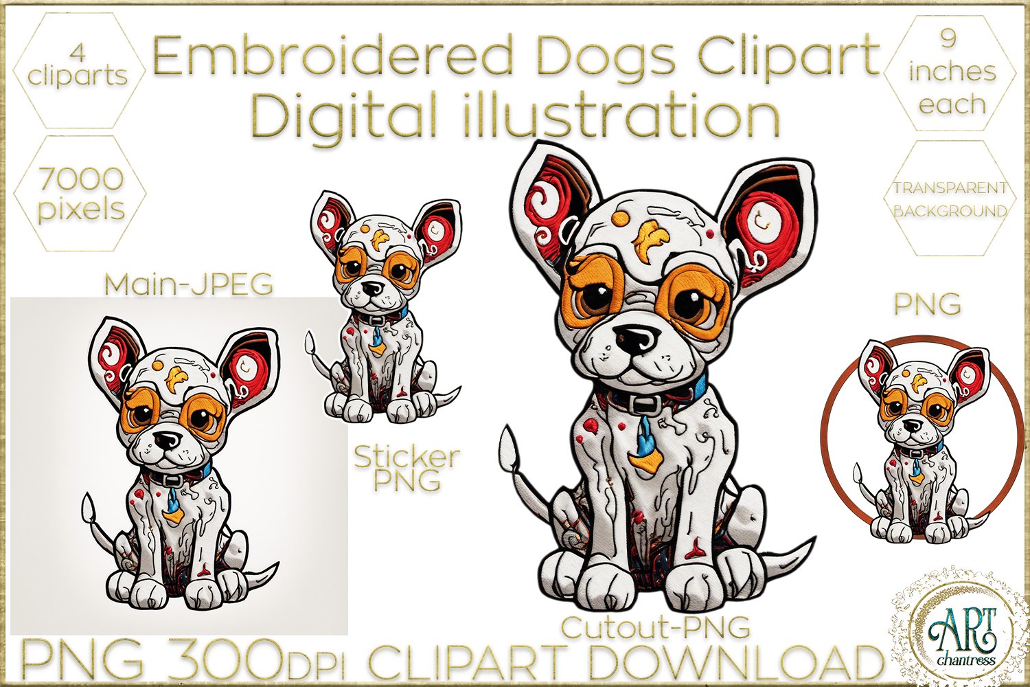 Cute Chihuahua Clipart - Cute Animal Clip Art by Inkley Studio | TPT ...