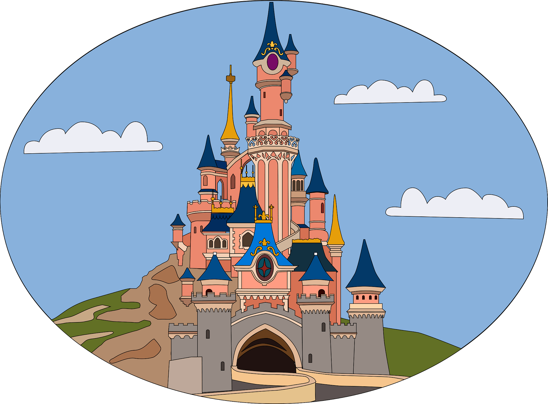 disneyland castle clipart