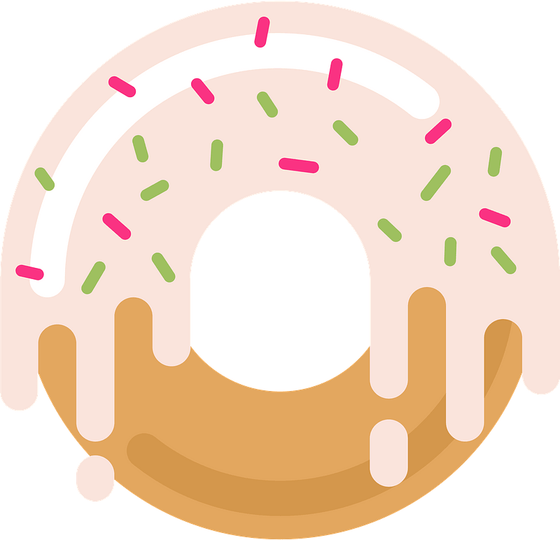 Donut with Sprinkles Clip Art - Donut with Sprinkles Image - Clip Art ...