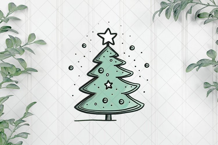simple christmas tree clipart