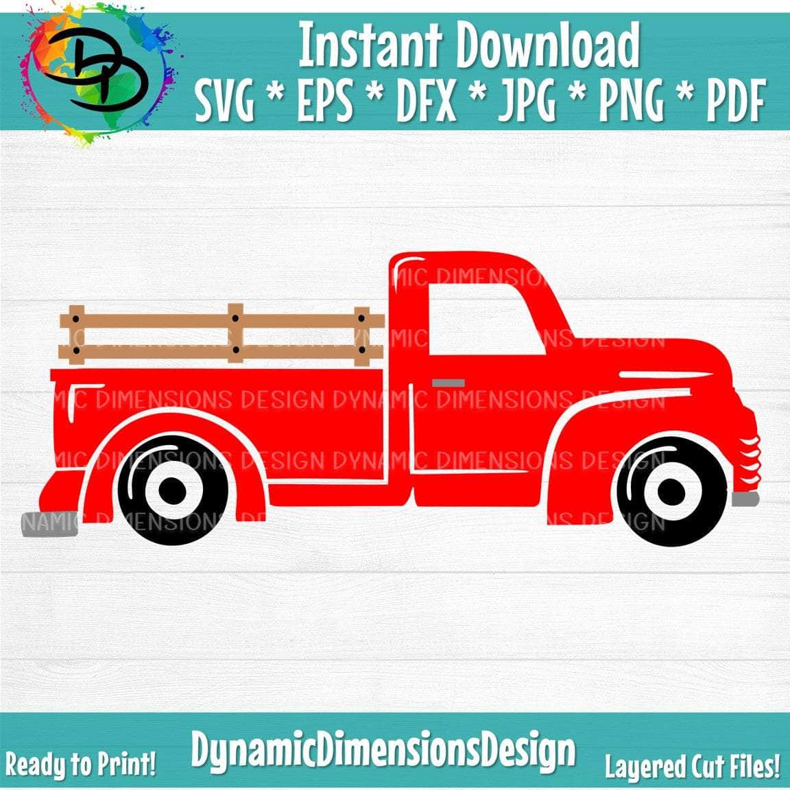vintage truck clipart