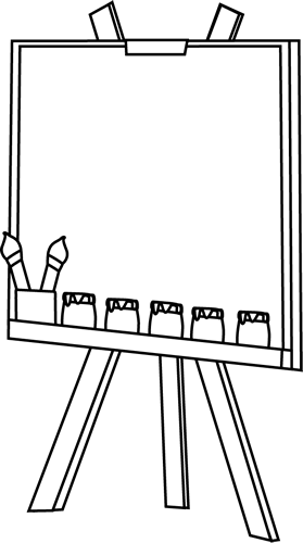 Brown Wooden Easel Blank Canvas Graphic by artpray · Creative Fabrica