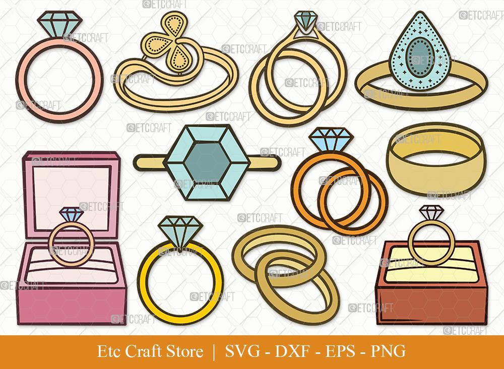 clipart diamond rings