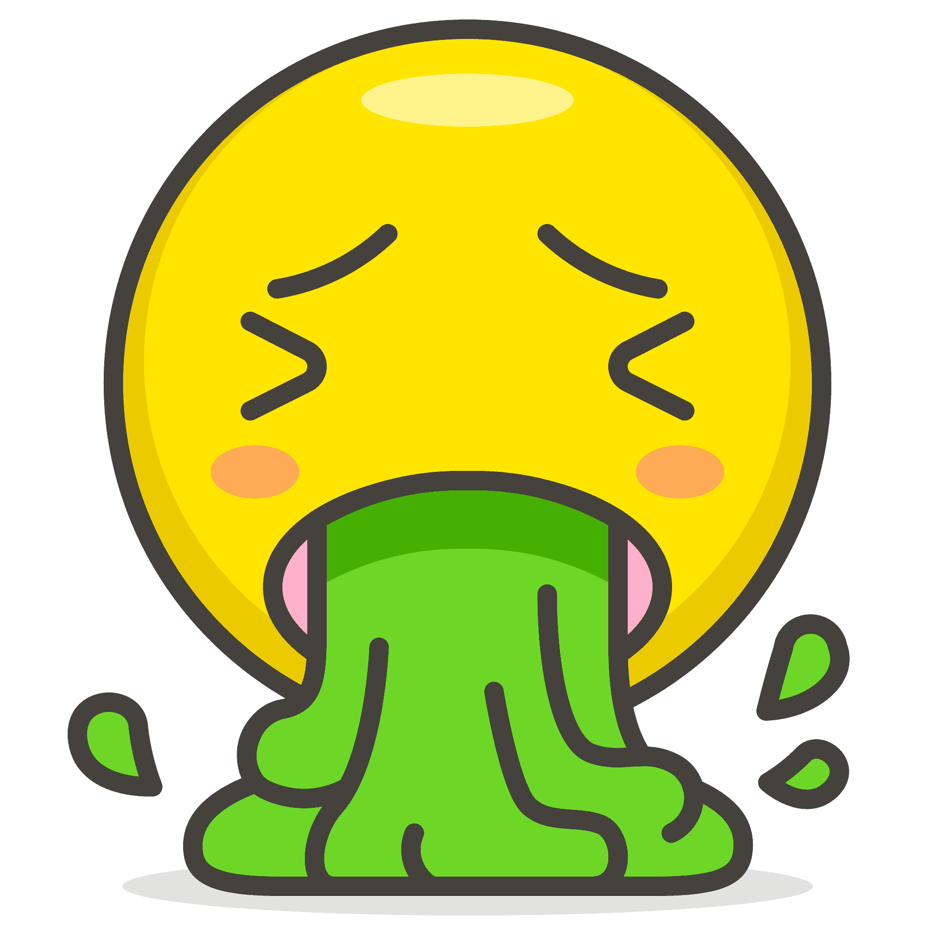 Puke Doodle Emoji Clipart. Free Download Transparent .png 