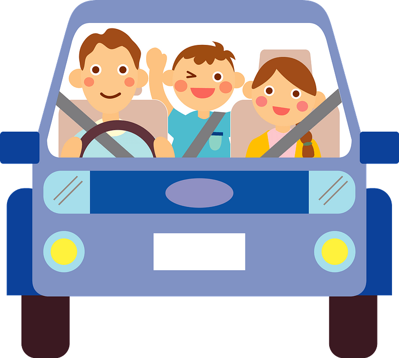 Family in car clipart. Free | Free Photo - rawpixel - Clip Art Library