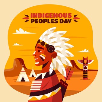 15 Worlds Indigenous Peoples Day Illustration - Clip Art Library