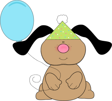dog birthday clipart