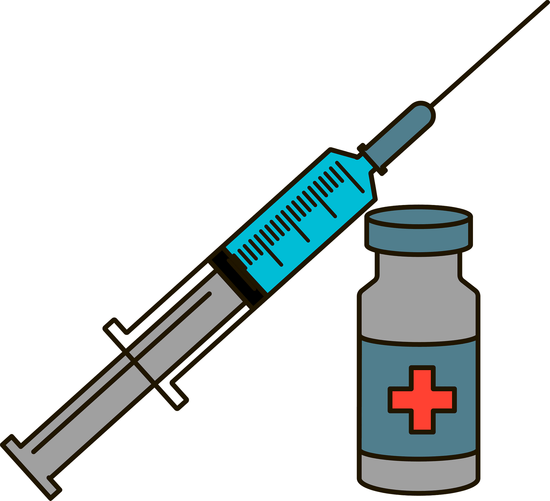 Medical Clipart-injection in hand - Clip Art Library