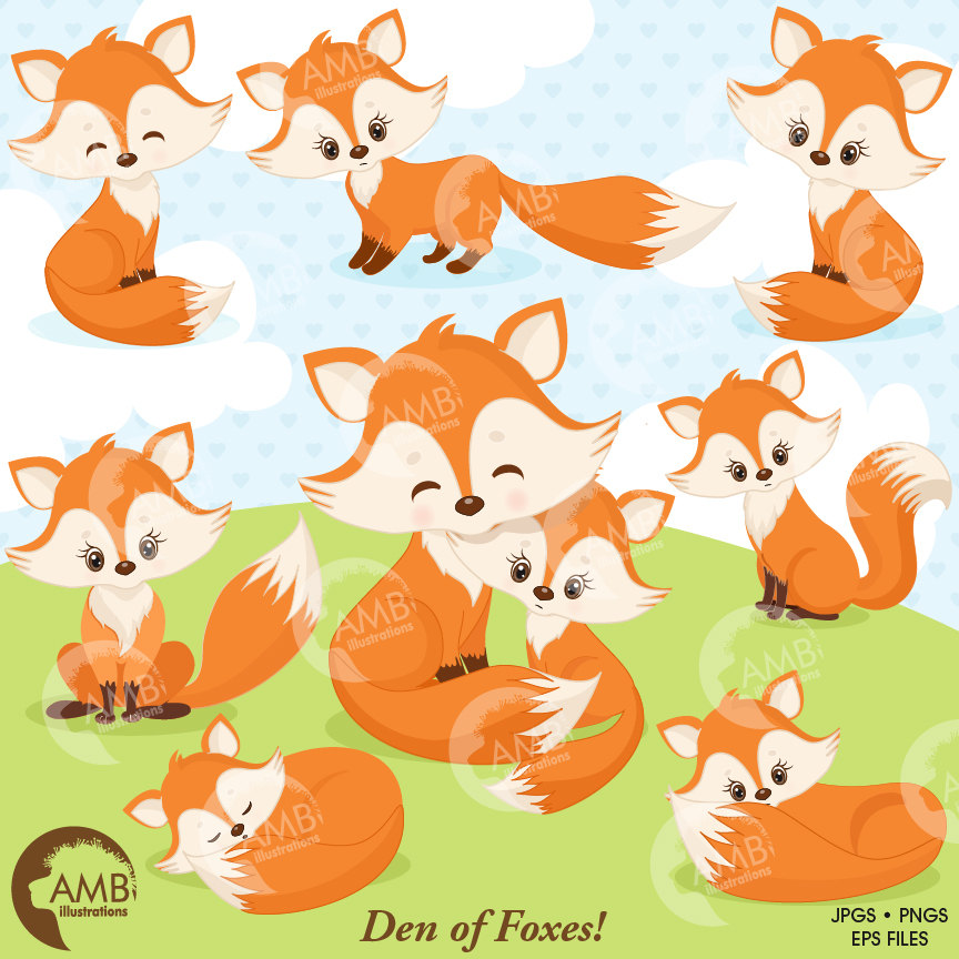 Cute Cartoon Fox In Modern Simple Flat Style. Royalty Free SVG 