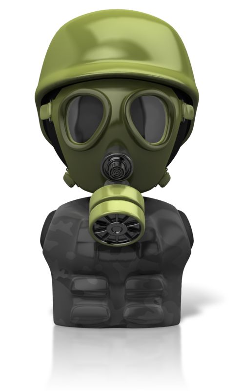 Gas Mask Vector Illustration Isoladed White Background Stock 