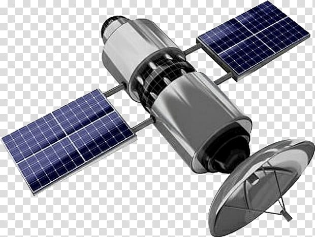 Artificial space satellite with antenna icon | Stock vector 