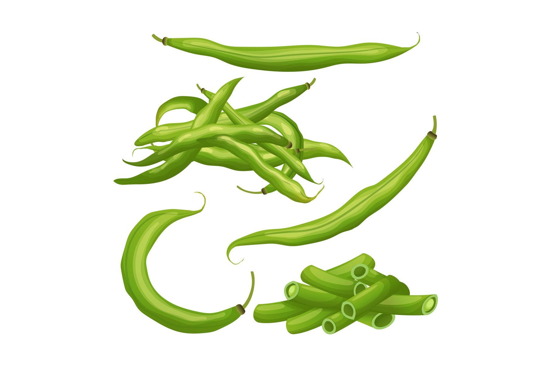 Green Beans Illustration 24148545 Vector Art At Vecteezy Clip Art Library