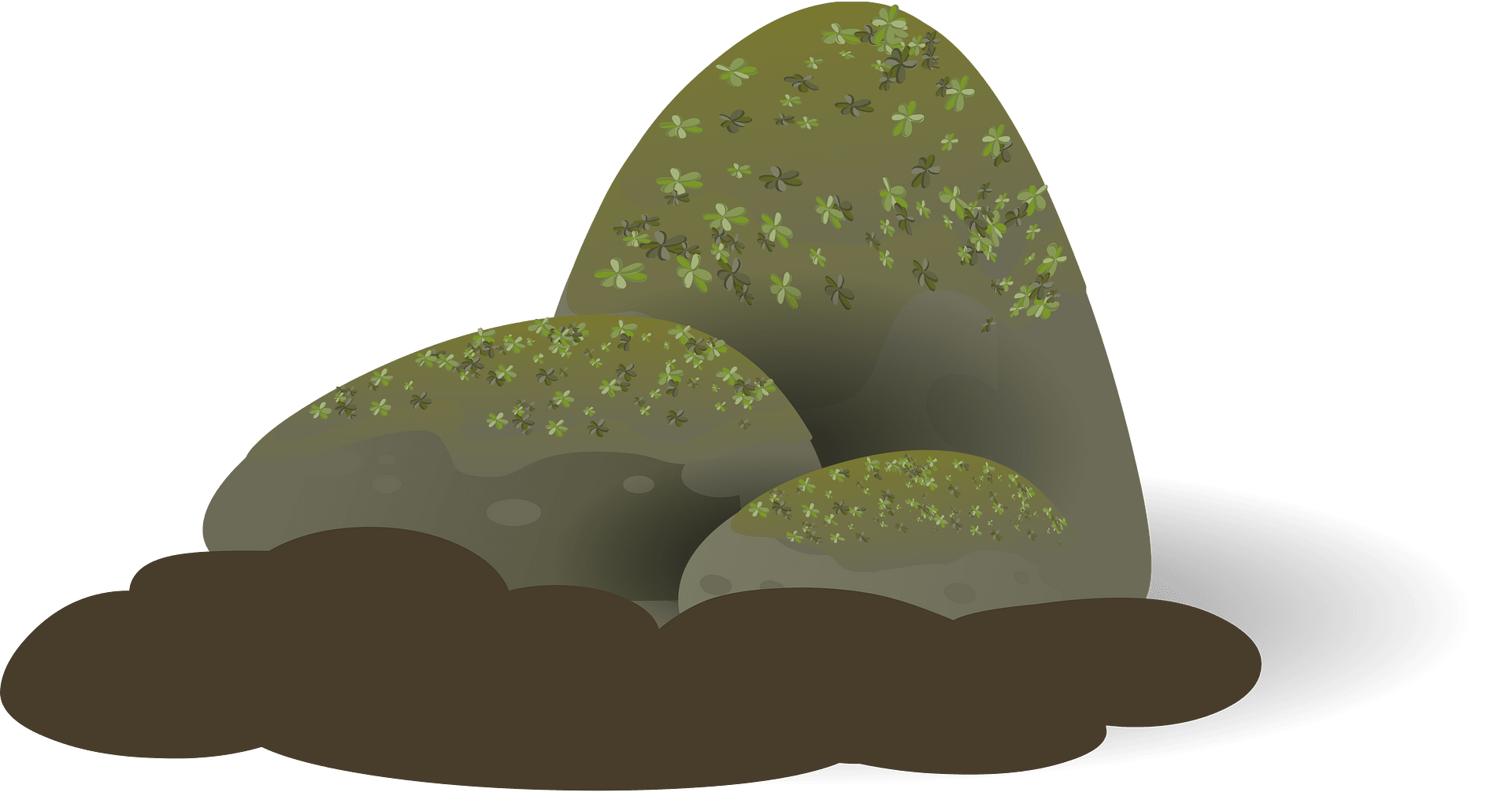 Moss on stones rocks and green lichen Royalty Free Vector - Clip Art ...