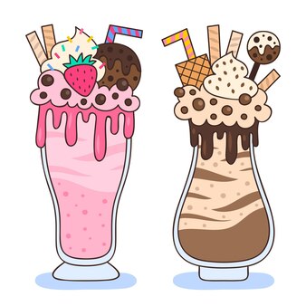 Watercolor Milkshake Clipart 10 High Quality JPEG and PNG - Etsy