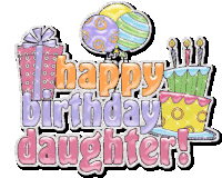 happy birthday daughter clipart