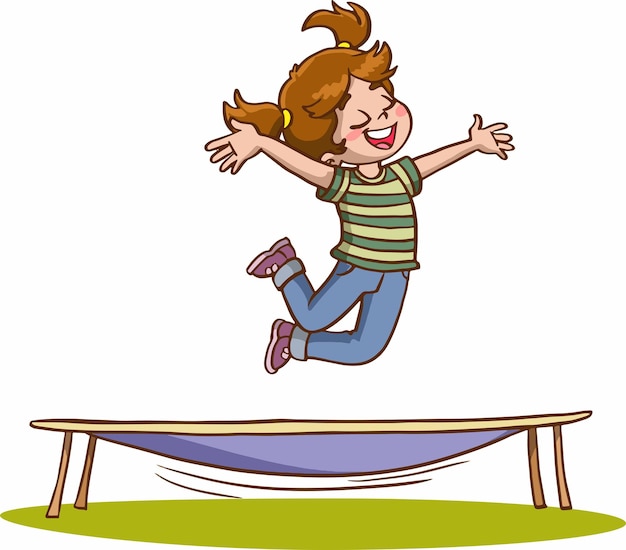 cute little kid jump and feel happy 7846344 Vector Art at Vecteezy