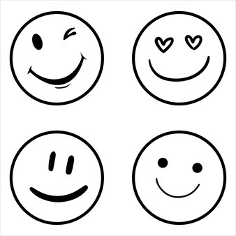 Simple Smiley Face Clip Art Cut-Outs (Teacher-Made) - Twinkl