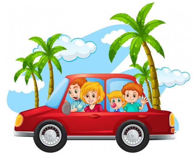 Stock Illustration - Family travel in the car. Clipart gg62045752 ...