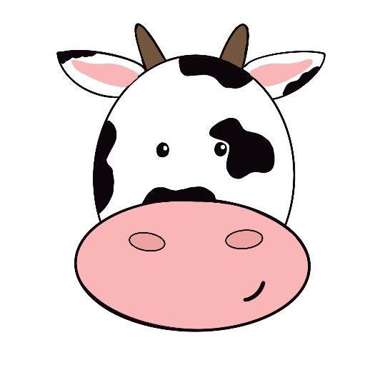 Cartoon cow head icon. Vector animal art Stock Vector Image & Art ...
