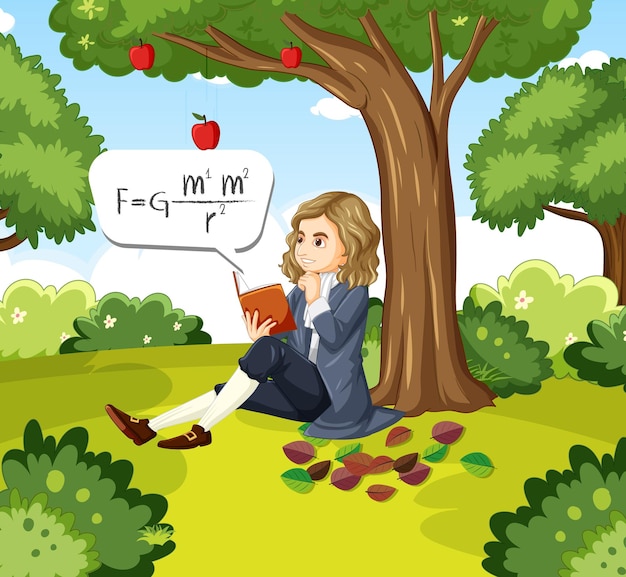 Vector Illustration - Sir Isaac Newton Editorial Image - Clip Art Library