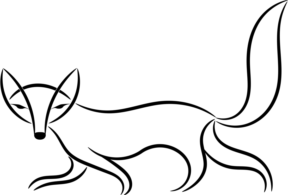 silver fox clipart