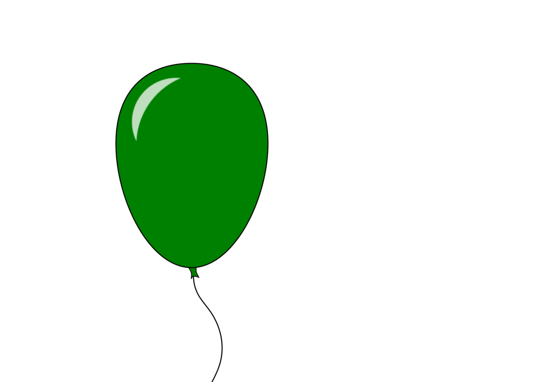 green balloon clipart