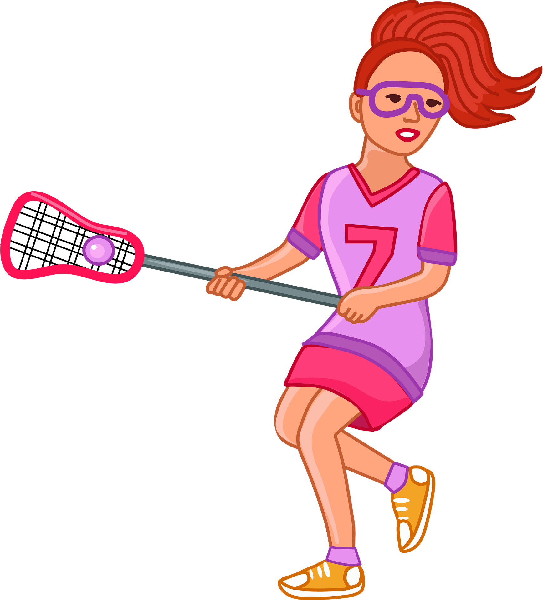 Lacrosse Sports Cartoon Colored Clipart 17013896 Vector Art at - Clip ...