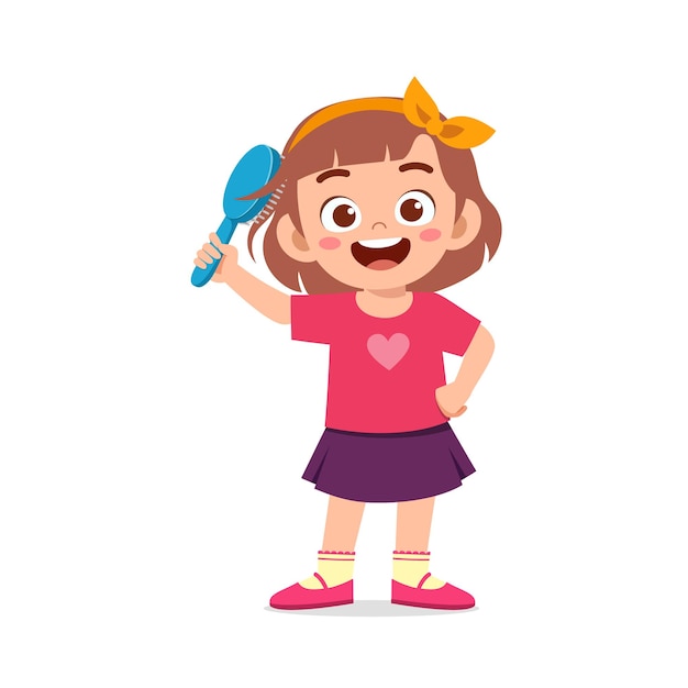 Brush Hair Picture for Classroom / Therapy Use - Great Brush Hair 