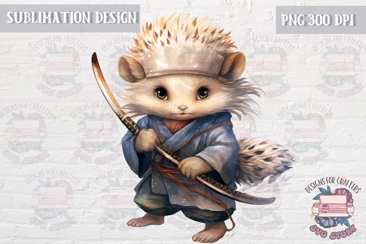 Japan culture, Japanese samurai in armor - vector clipart
