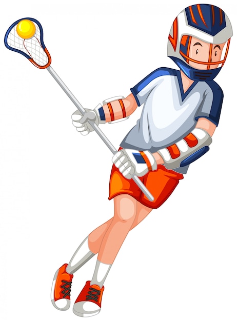 Cartoon Lacrosse Player Black White Stock Illustrations – 13 