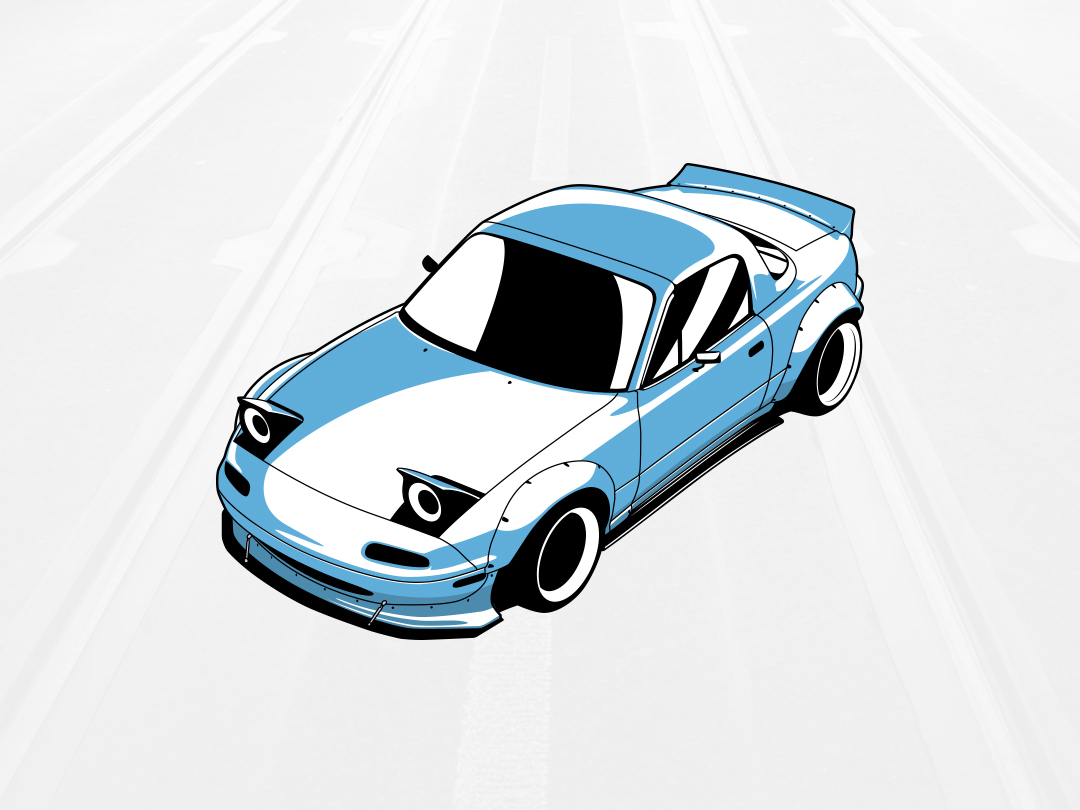 Mazda MX-5 Miata Full Car SVG Clip Art Graphic Art Instant - Etsy 