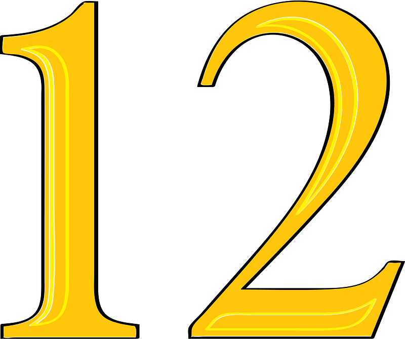 Free Number 12 Clipart Download Free Number 12 Clipart Png Images 