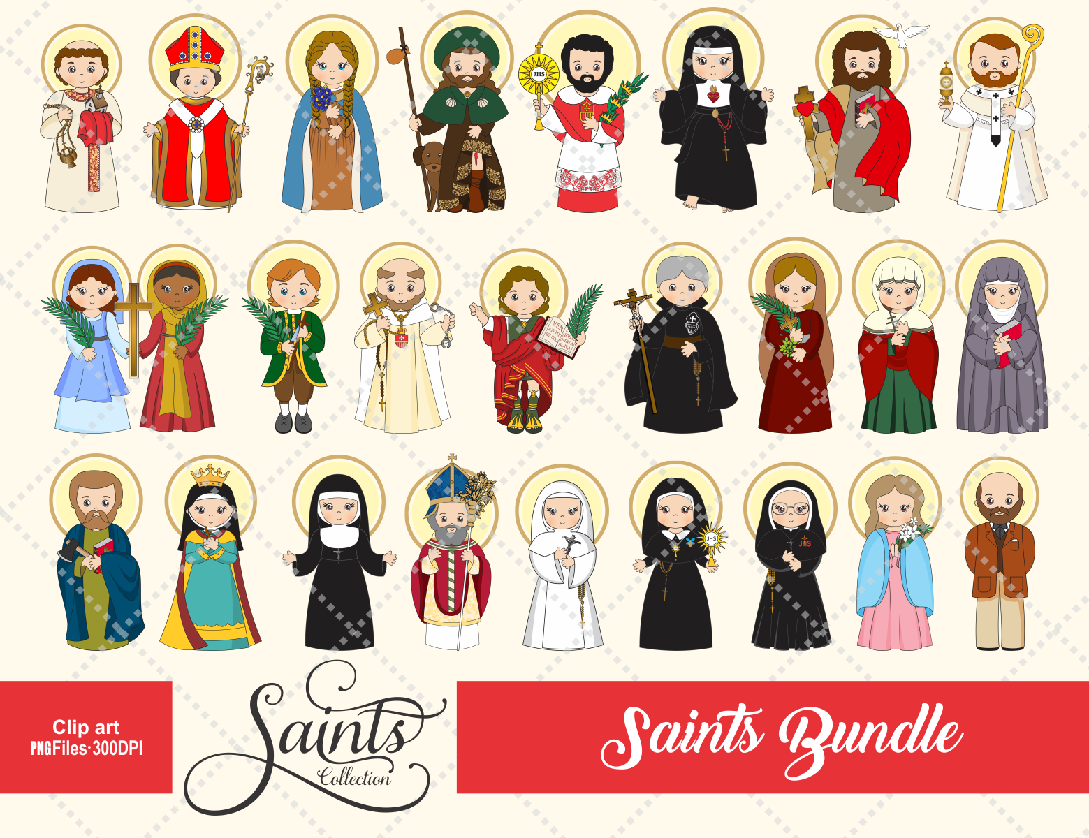New Orleans Saints Clipart Bundle, PNG &amp; SVG Cut Files for Cricut / Si