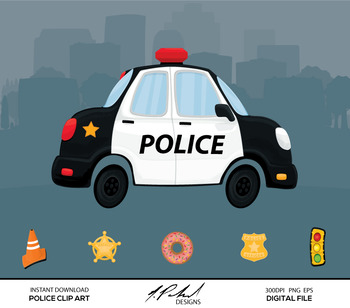 clipart police cars