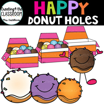 Donut Holes Handpainted Watercolor Digital Clip Art Clipart - Etsy