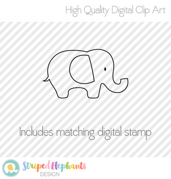 elephant clipart easy