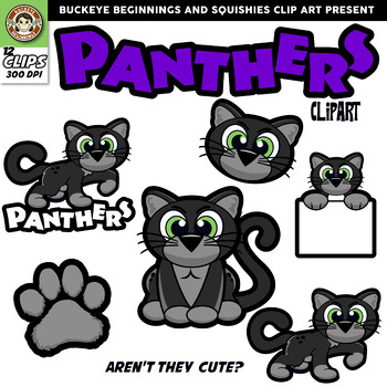 cute panther clipart