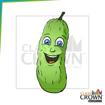 Big happy smiling dill pickle cartoon isolated on white Stock - Clip ...