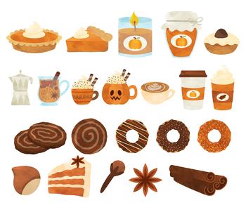 Coffee Clipart Kawaii Coffee Clipart Pumpkin Spice Clipart - Etsy