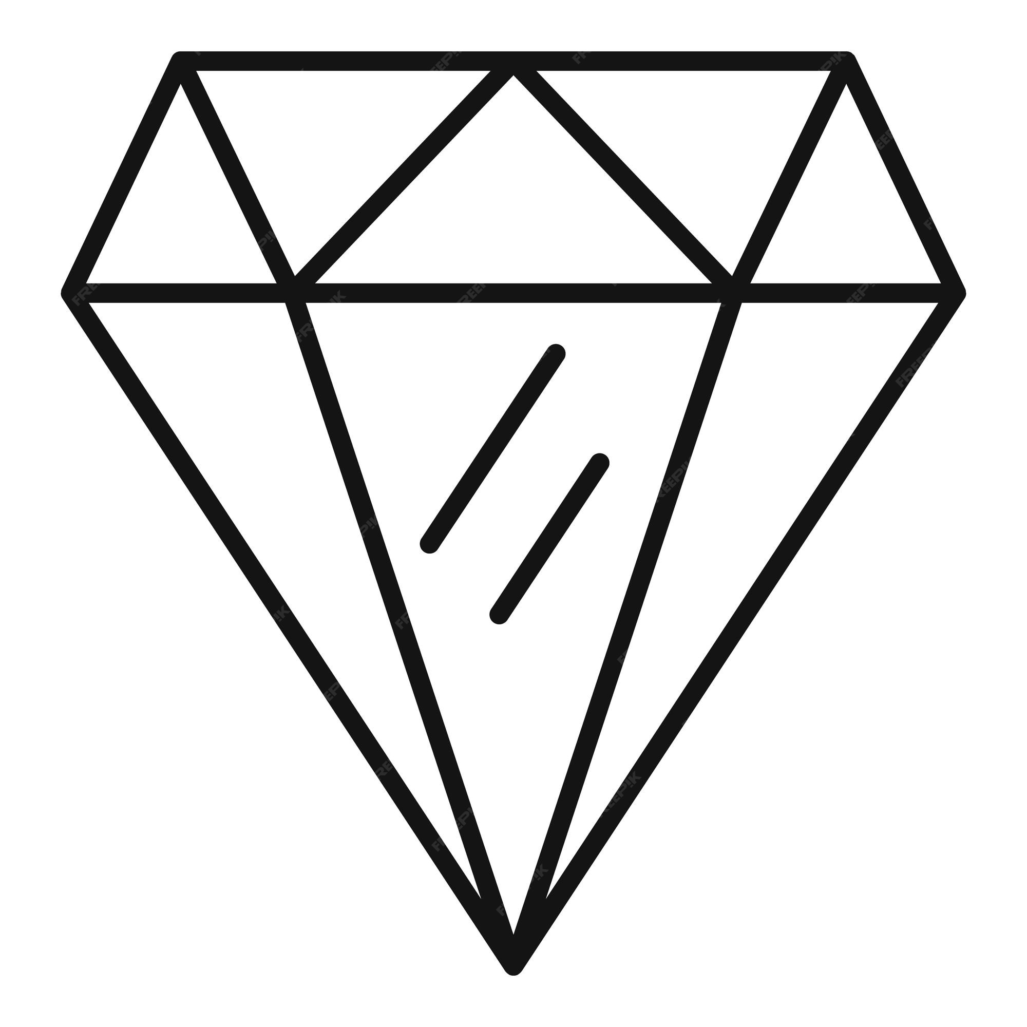 gemstone clipart outline
