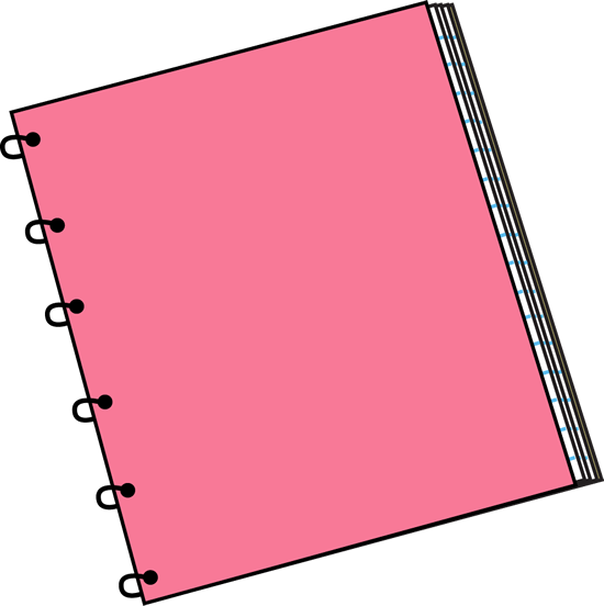 spiral notebook clipart