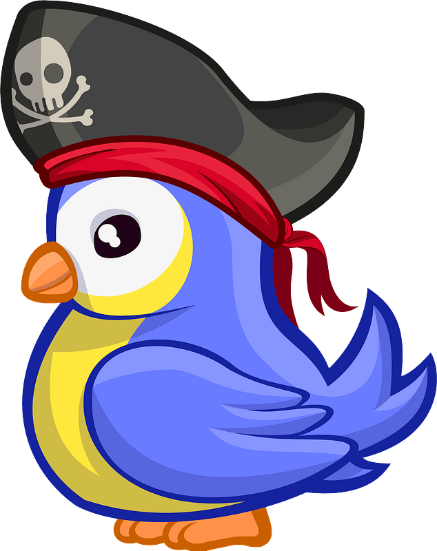 pirate parrot clipart