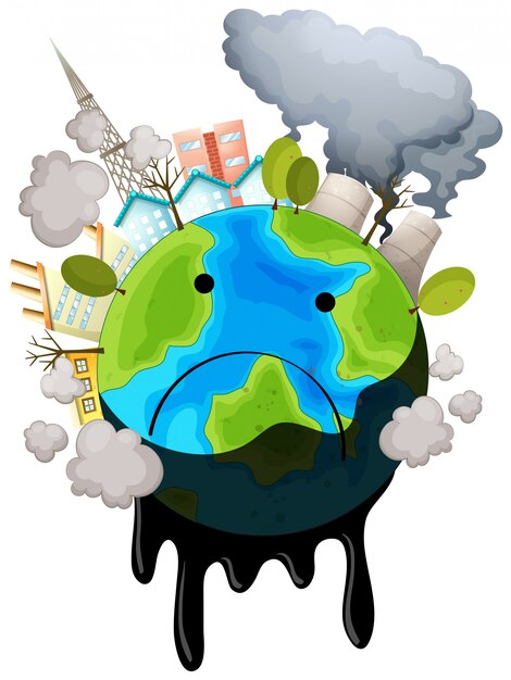 Environment Clipart-pollution free electric car driving on city - Clip ...