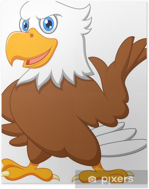 Clipart Cute Baby Bald American Eagle Chick In A Nest - Royalty 