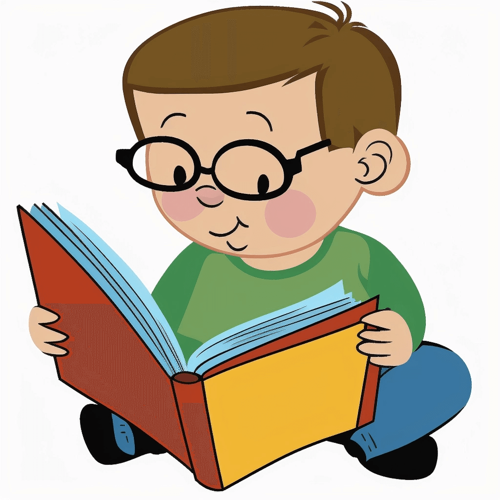 Kid reading book clip art for international children s book day - Clip ...