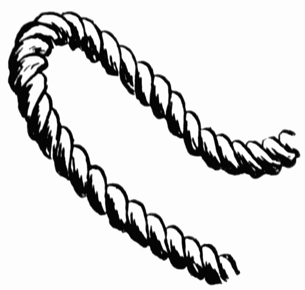 Straight Horizontal Line Sign Symbol White Vector Rope Design
